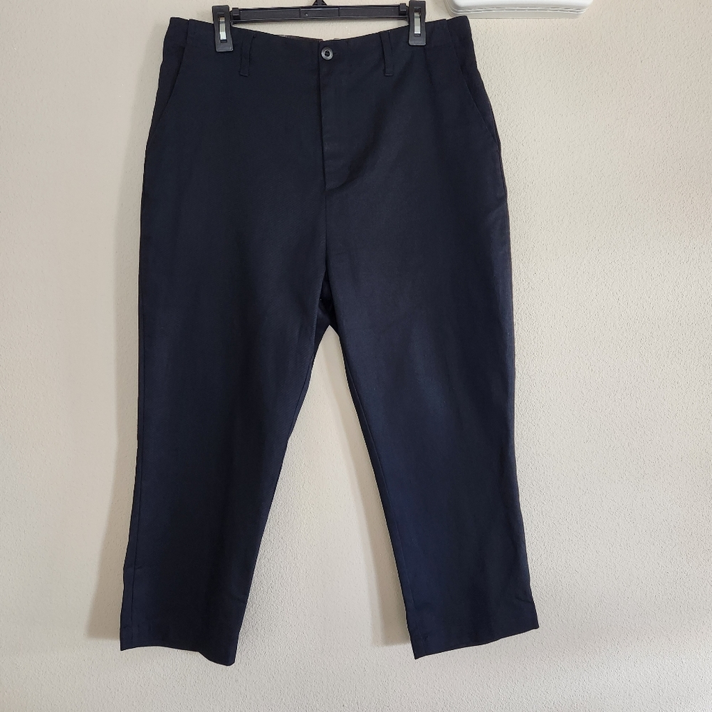 STAMPD Mens Black Cropped Ankle Pants With Waist Adjusters Size 32 NWT